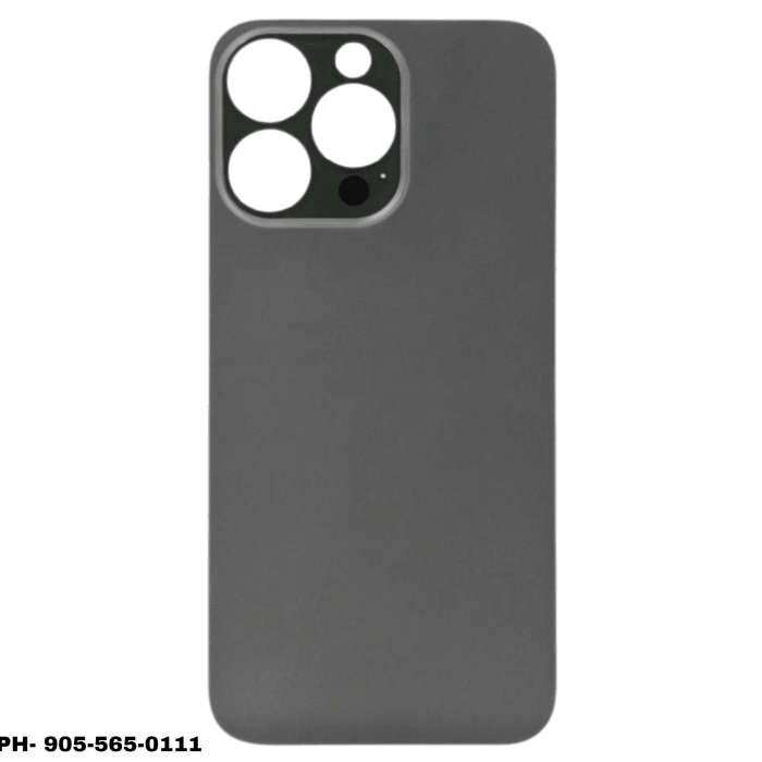 Back Cover Glass With Big Camera Hole iPhone 13 Pro Max - Graphite - Best Cell Phone Parts Distributor in Canada, Parts Source Back Cover Glass With Big Camera Hole iPhone 13 Pro Max - Graphite - Best Cell Phone Parts Distributor in Canada, Parts Source